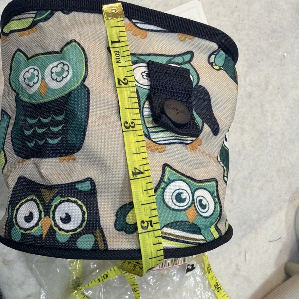 Thirty-One Gifts Oh Snap Bin Organizer Happy Owl Pattern EUC Crafts Canvas 52